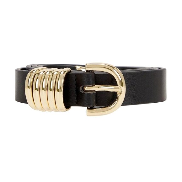 Good American Gold Rings in Black 001 XXSmall/XSmall New Womens Vegan - Picture 9 of 9